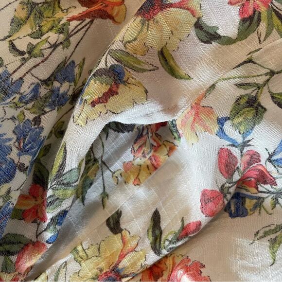 CHARLOTTE RUSSE BOHO CROCHET LONG SLEEVE FLORAL ROMPER MEDIUM - Picture 8 of 10